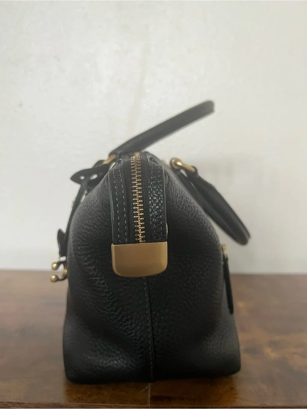 Coach Cara Pebble Leather Satchel